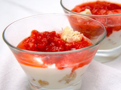 Aardbeien yoghurt