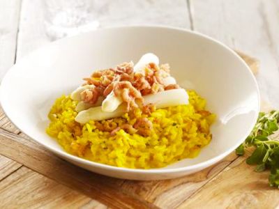 recept Risotto met asperges en Hollandse garnalen