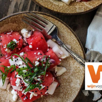 Salade van watermeloen en feta - recept